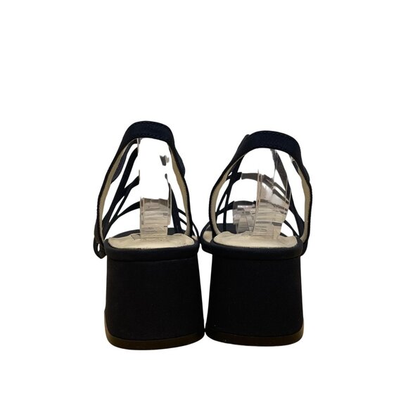 Prima Women’s Navy Strappy Block Heel Twiggy Sandals Size 8M - Picture 8 of 10